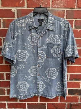 Vintage Pacific Coast Highway Men’s L Short Sleeve Button Up Hawaiian Shirt P3